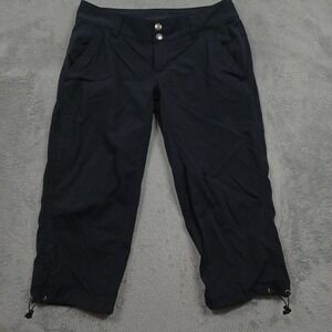 Columbia Pants Womens 2‎ Black Capri Activewear Hiking Casual Outdoor